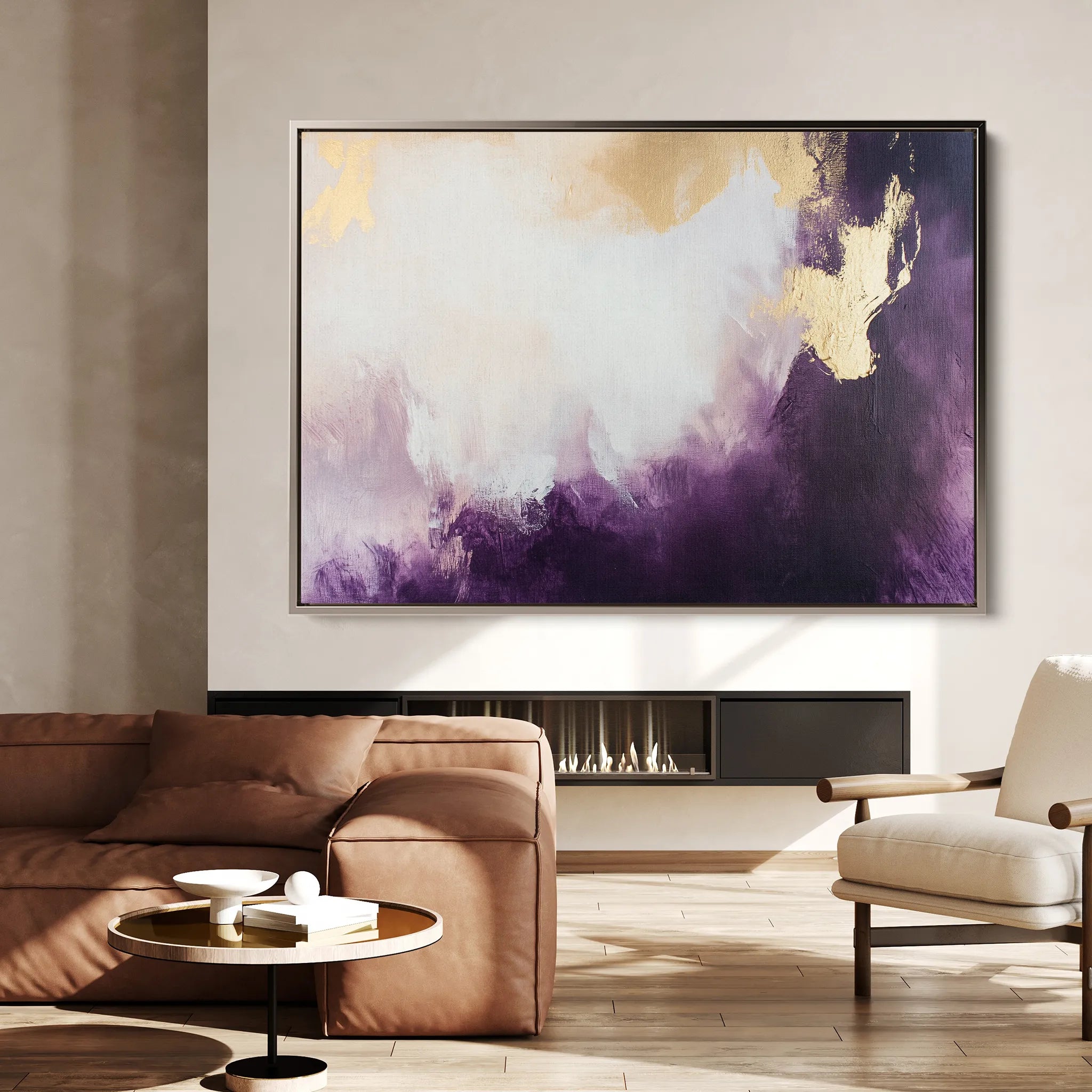 Abstract 430 Canvas Art 18" x 24" / 45 x 60 cm / Black