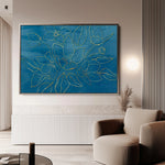 Floral 430 Canvas Art 18" x 24" / 45 x 60 cm / Black
