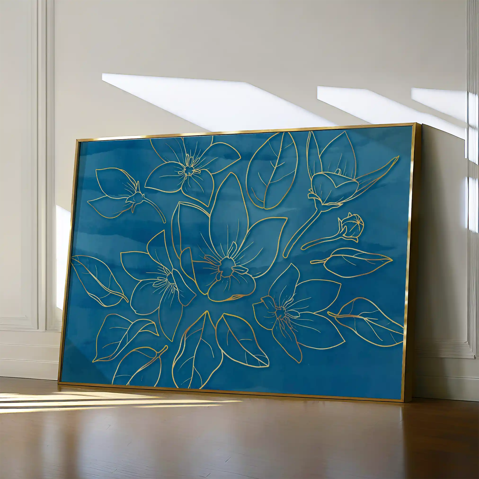 Floral 430 Canvas Art 60 x 40 cm / Black