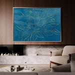 Floral 430 Canvas Art 60 x 40 cm / Black
