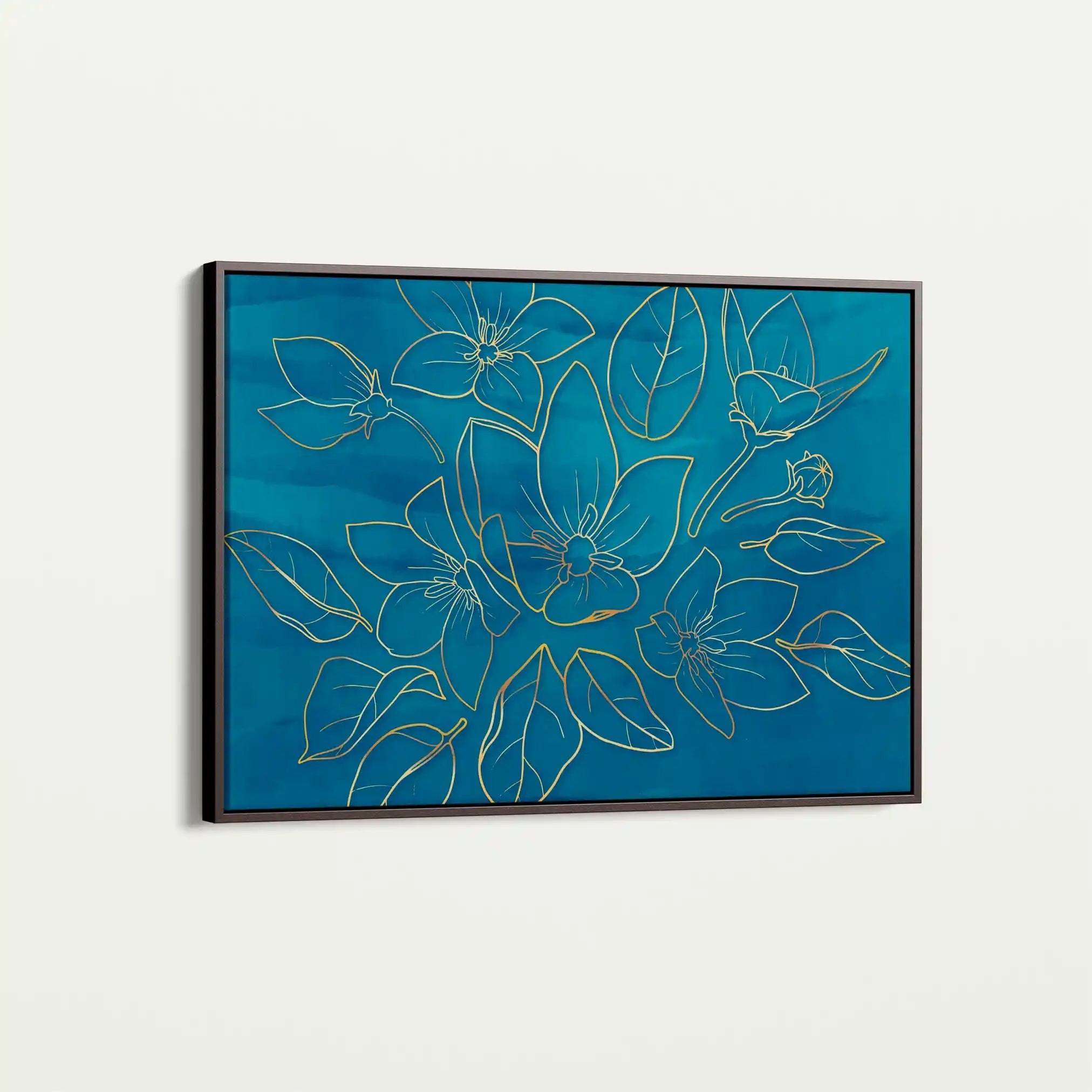 Floral 430 Canvas Art 60 x 40 cm / Black