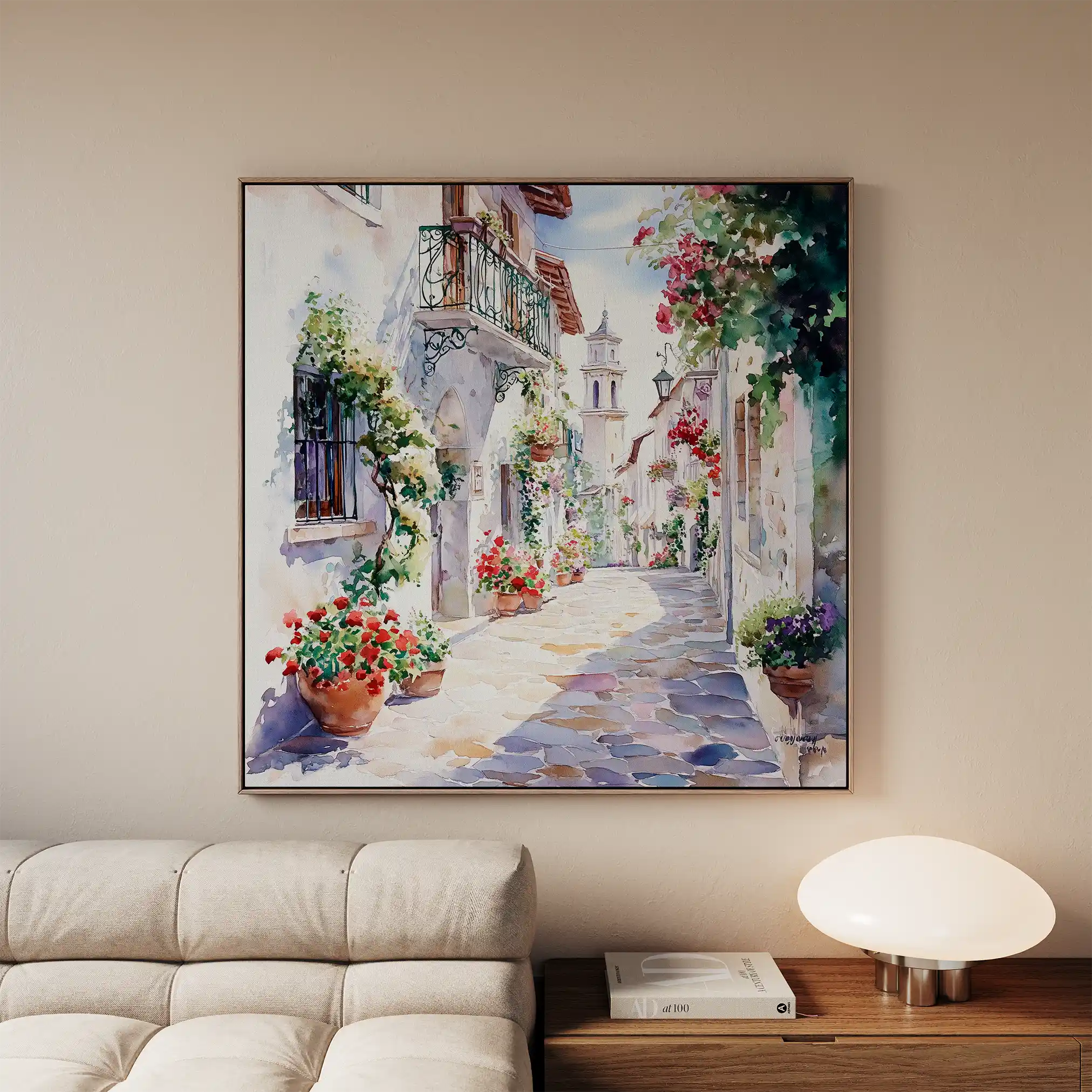 Landscape 430 Canvas Art 60 x 60 cm / Black
