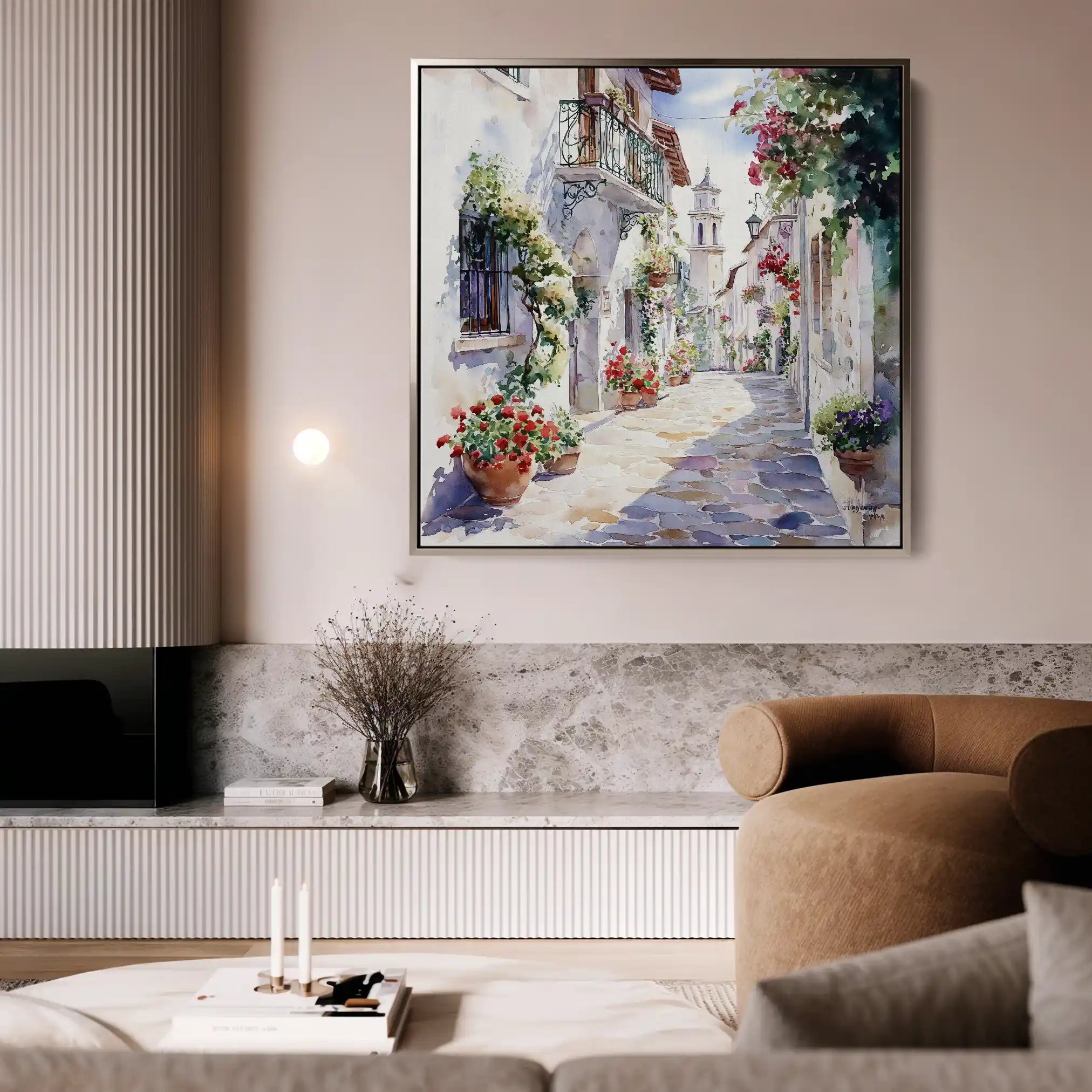 Landscape 430 Canvas Art 60 x 60 cm / Black