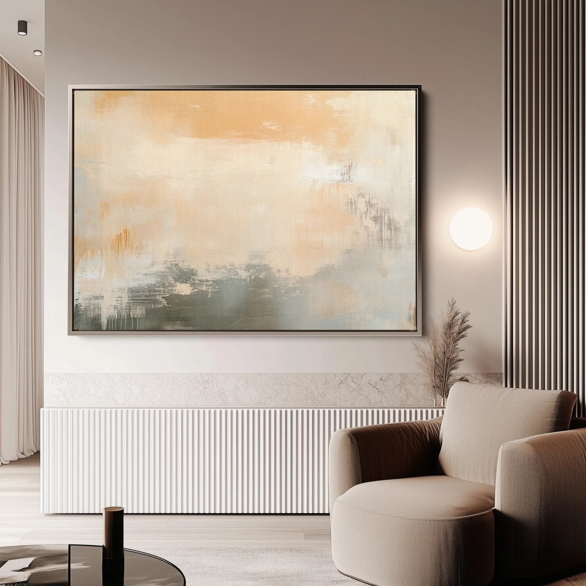 Abstract 431 Canvas Art 18" x 24" / 45 x 60 cm / Black