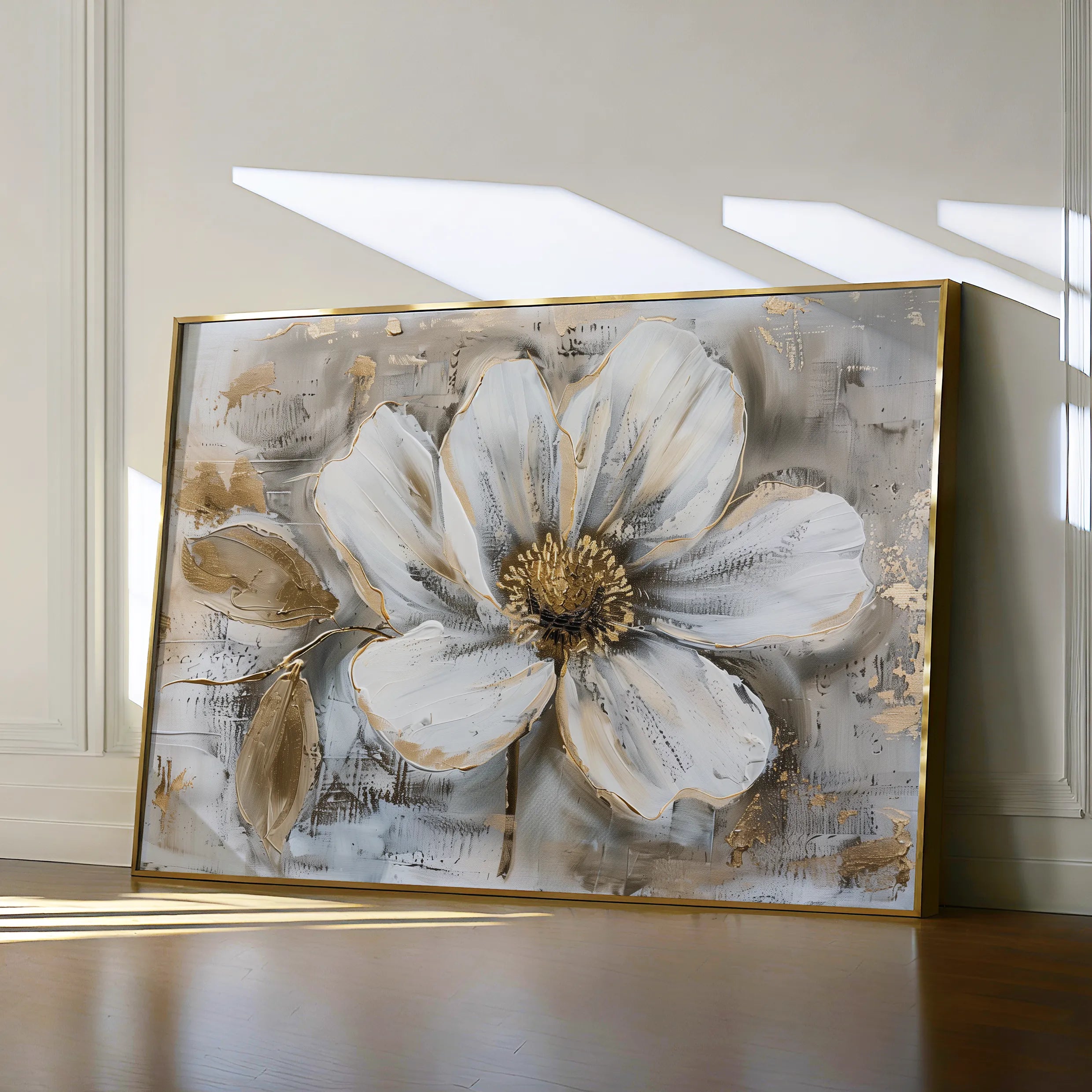 Floral 431 Canvas Art 18" x 24" / 45 x 60 cm / Black