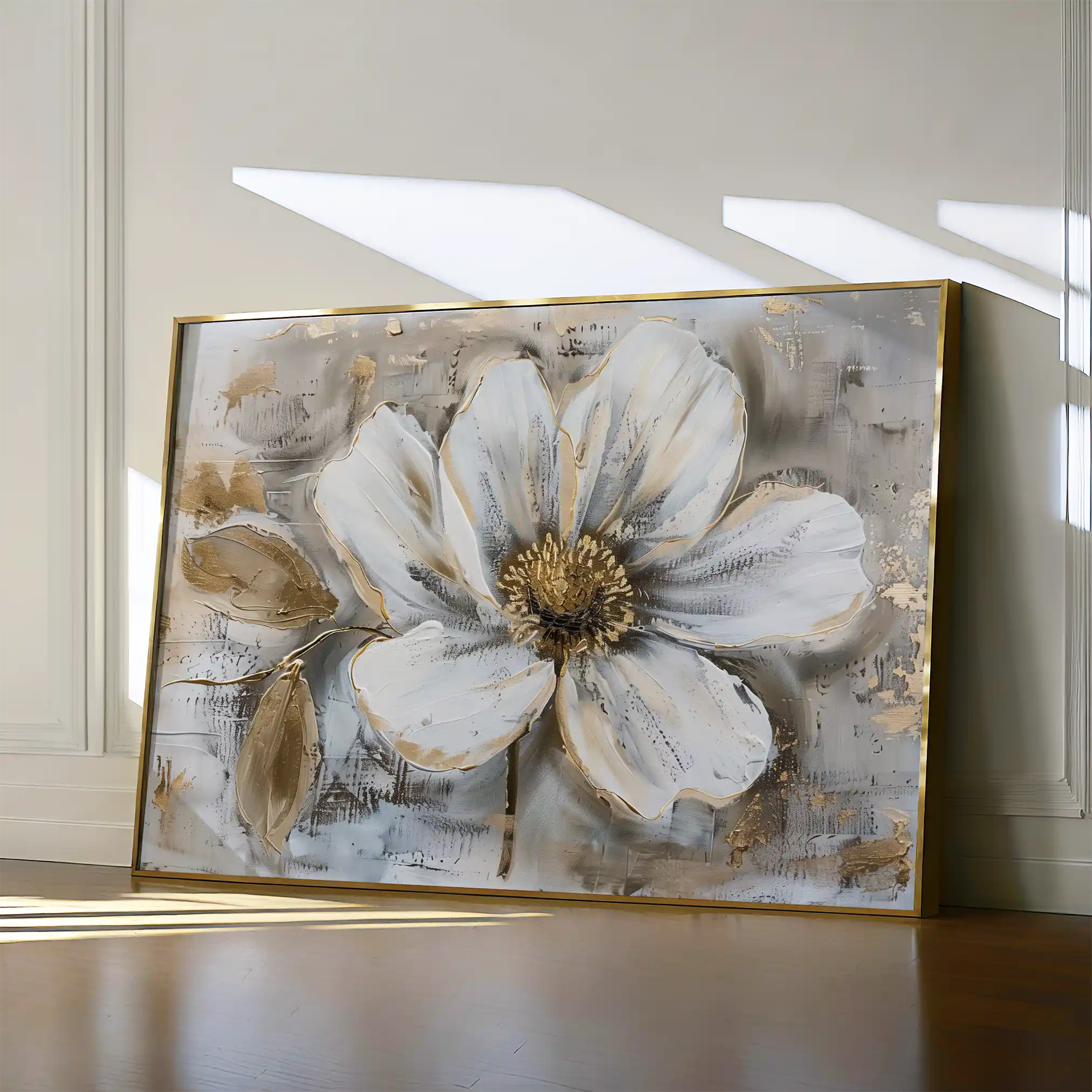 Floral 431 Canvas Art 60 x 40 cm / Black