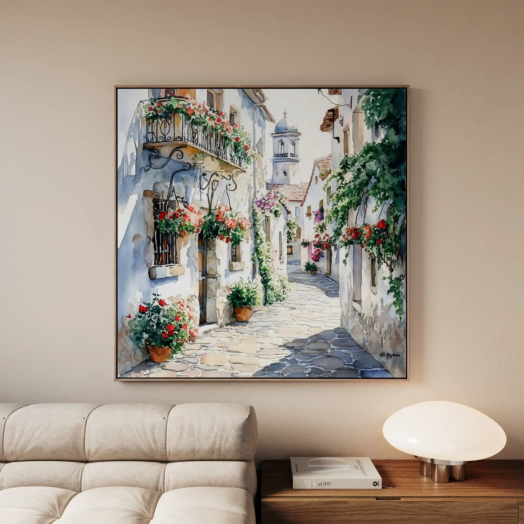 Landscape 431 Canvas Art 60 x 60 cm / Black