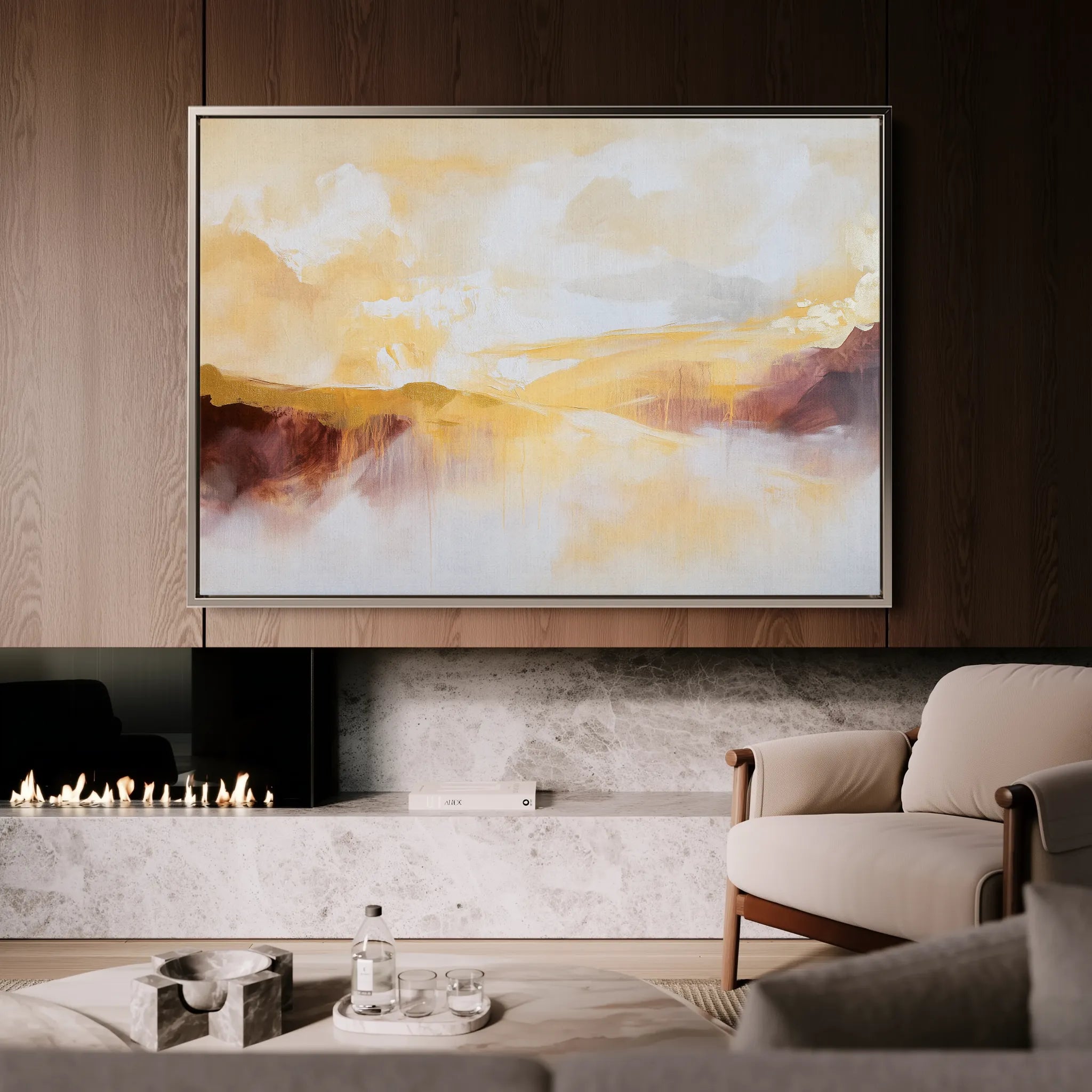 Abstract 432 Canvas Art 18" x 24" / 45 x 60 cm / Black