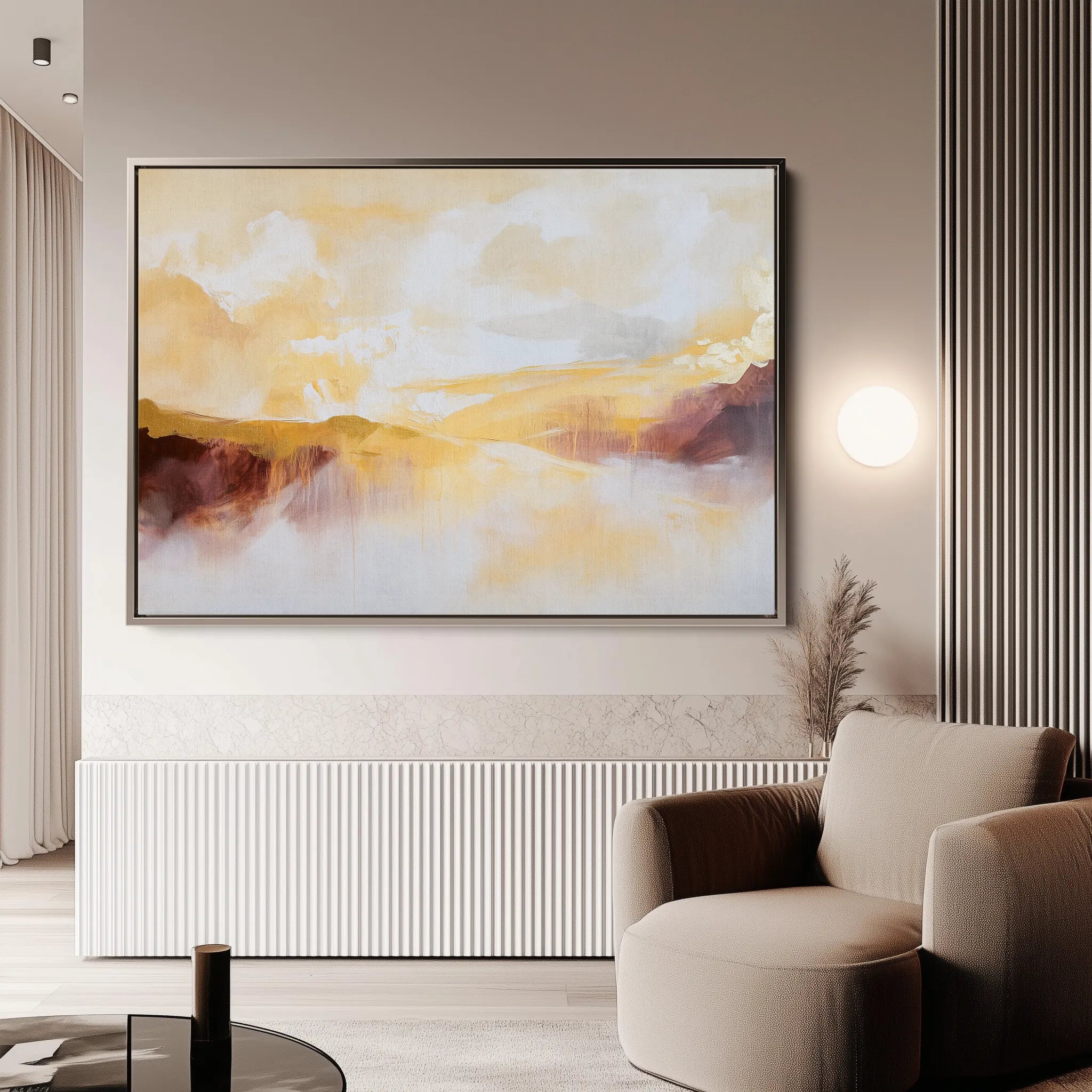Abstract 432 Canvas Art 18" x 24" / 45 x 60 cm / Black