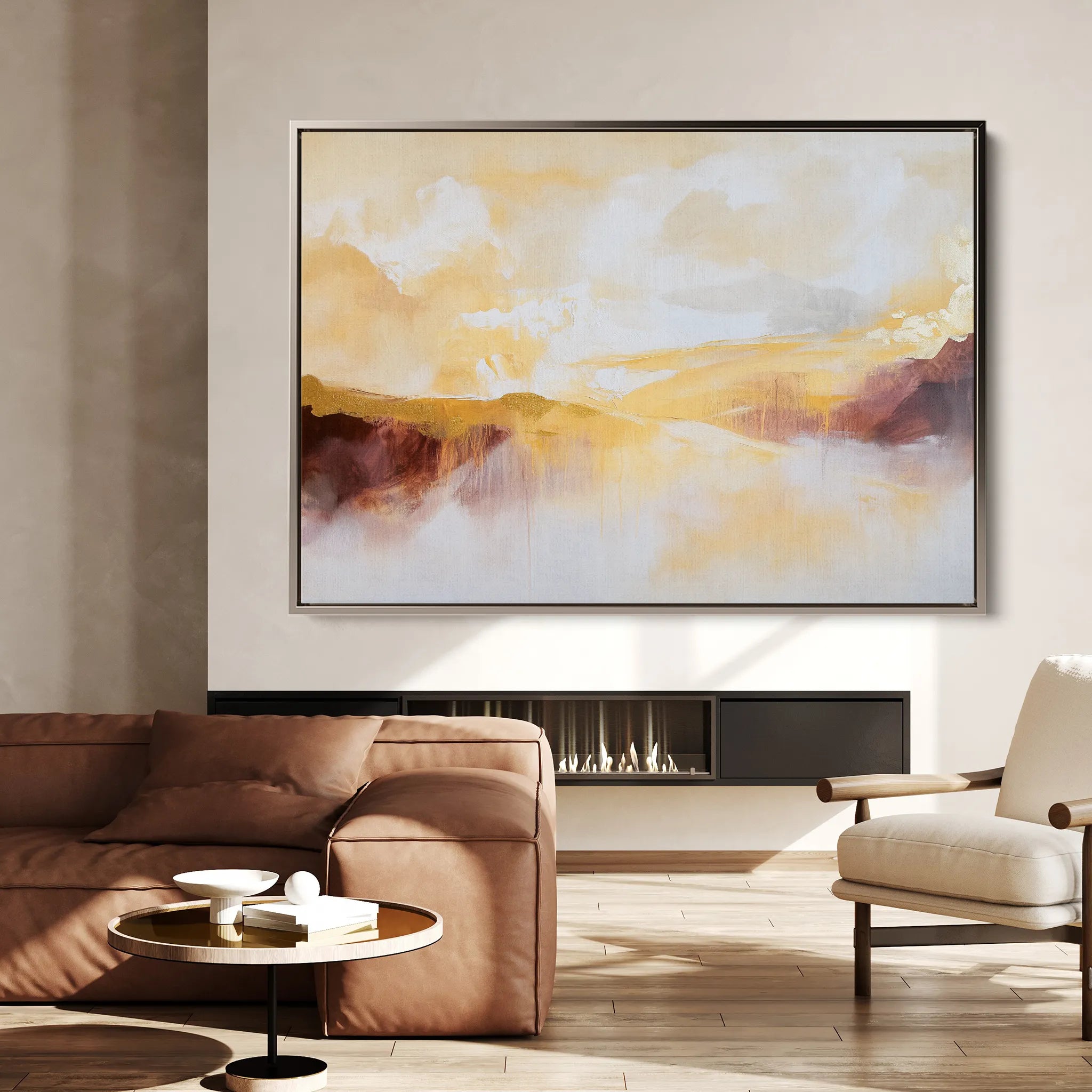 Abstract 432 Canvas Art 18" x 24" / 45 x 60 cm / Black