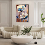 Floral 432 Canvas Art 18" x 24" / 45 x 60 cm / Black
