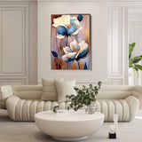 Floral 432 Canvas Art 18" x 24" / 45 x 60 cm / Black