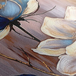 Floral 432 Canvas Art 18" x 24" / 45 x 60 cm / Black