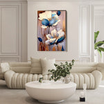 Floral 432 Canvas Art 60 x 40 cm / Black