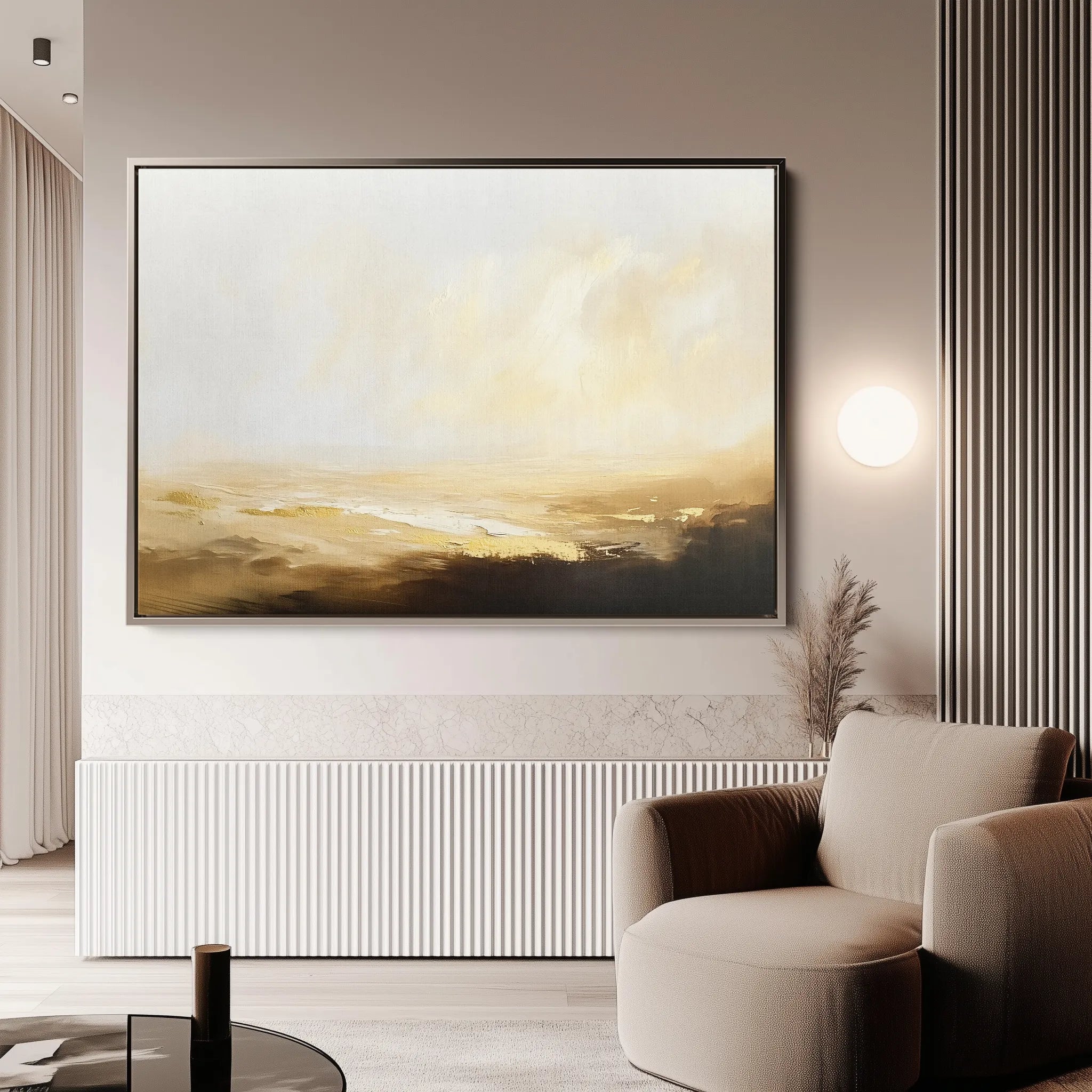 Abstract 434 Canvas Art 18" x 24" / 45 x 60 cm / Black