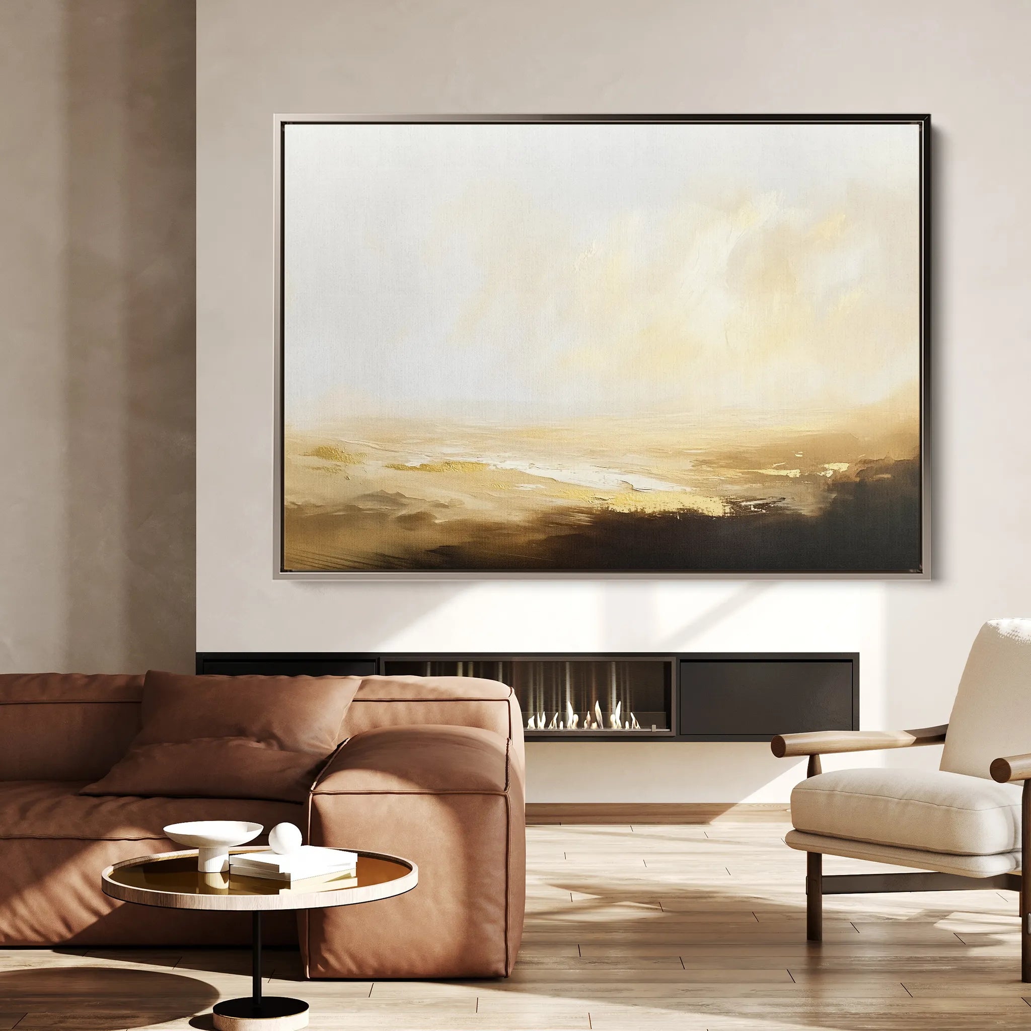Abstract 434 Canvas Art 18" x 24" / 45 x 60 cm / Black