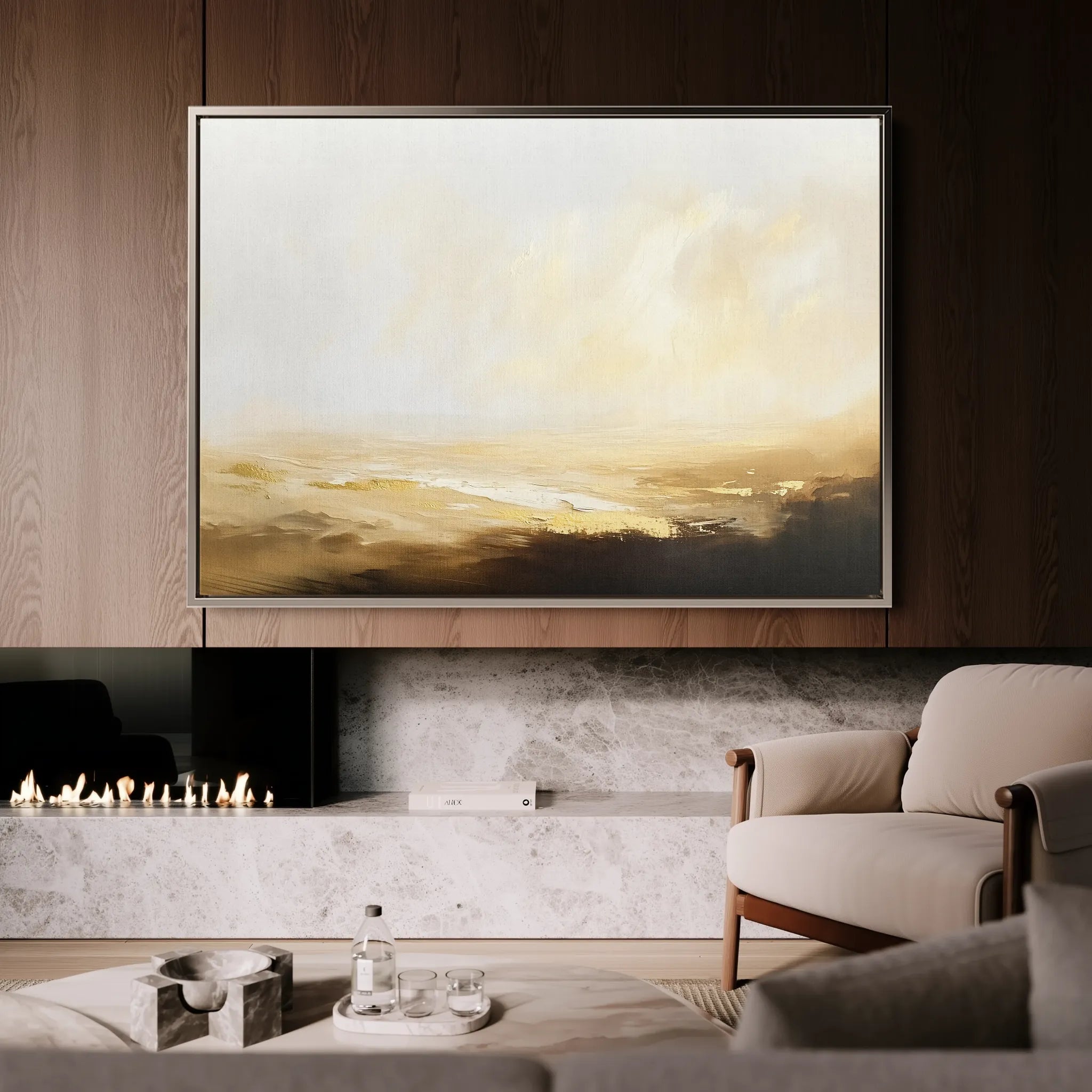 Abstract 434 Canvas Art 18" x 24" / 45 x 60 cm / Black