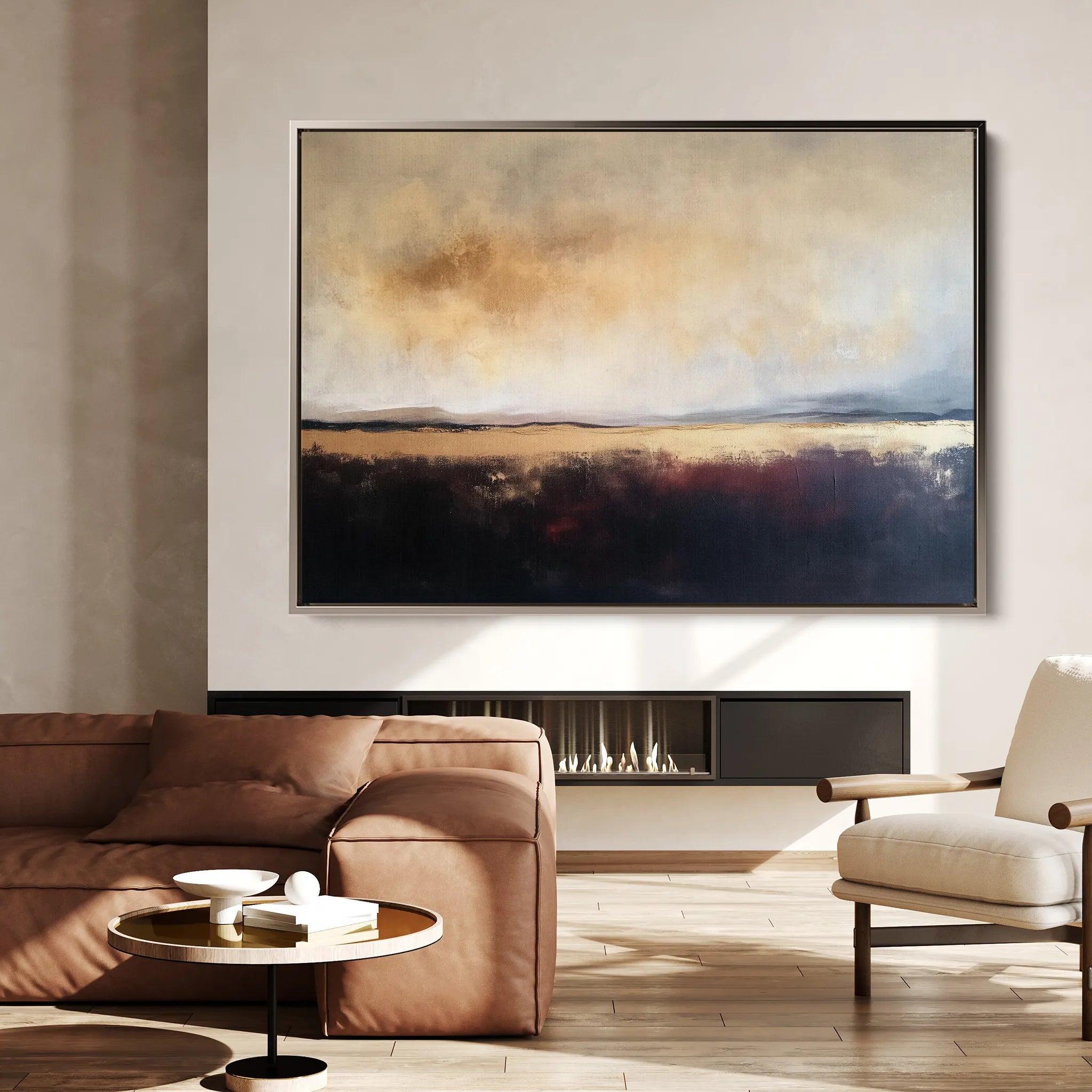 Abstract 435 Canvas Art 18" x 24" / 45 x 60 cm / Black