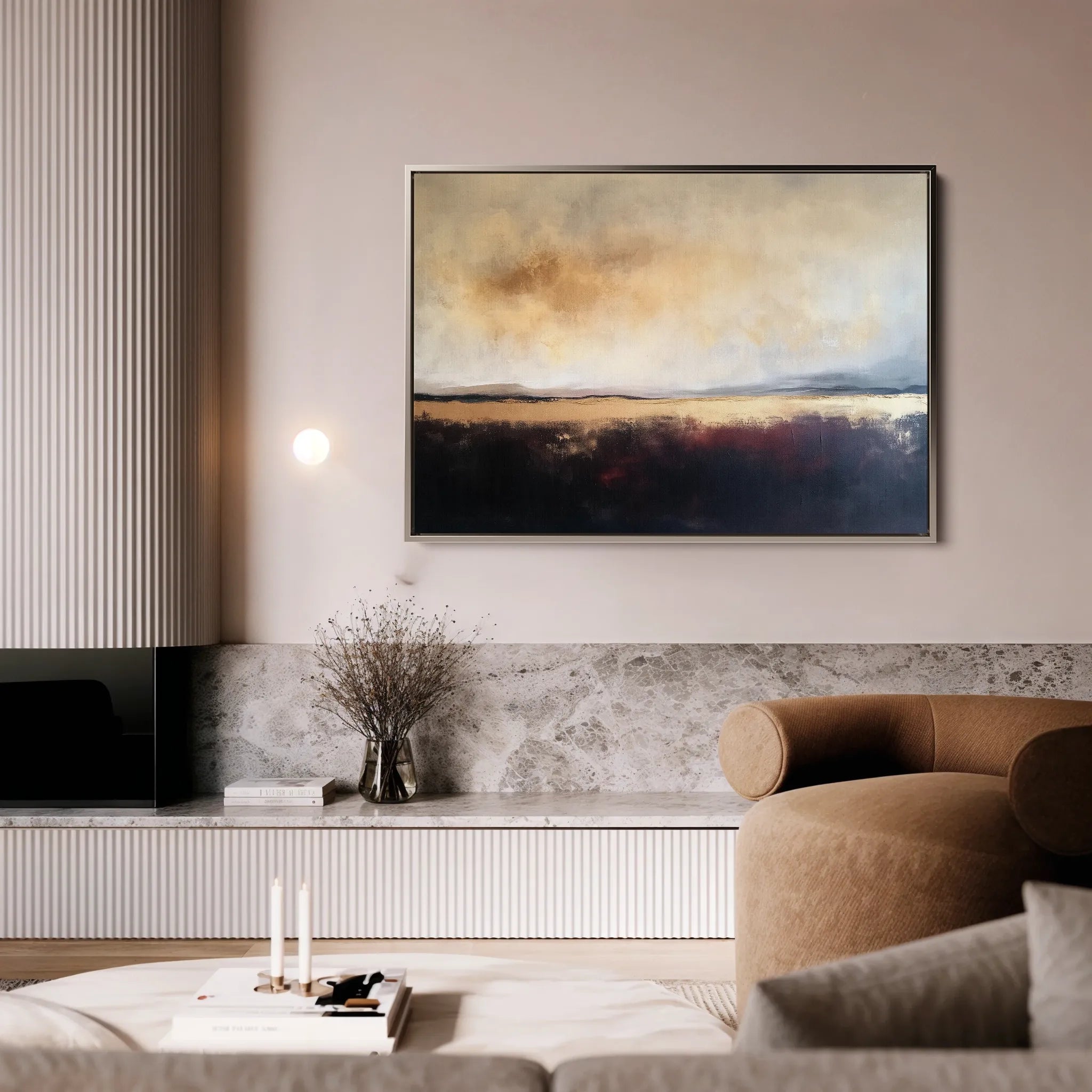 Abstract 435 Canvas Art 18" x 24" / 45 x 60 cm / Black