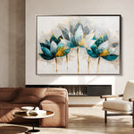 Floral 435 Canvas Art 18" x 24" / 45 x 60 cm / Black