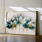 Floral 435 Canvas Art 18" x 24" / 45 x 60 cm / Black