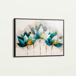 Floral 435 Canvas Art 18" x 24" / 45 x 60 cm / Black