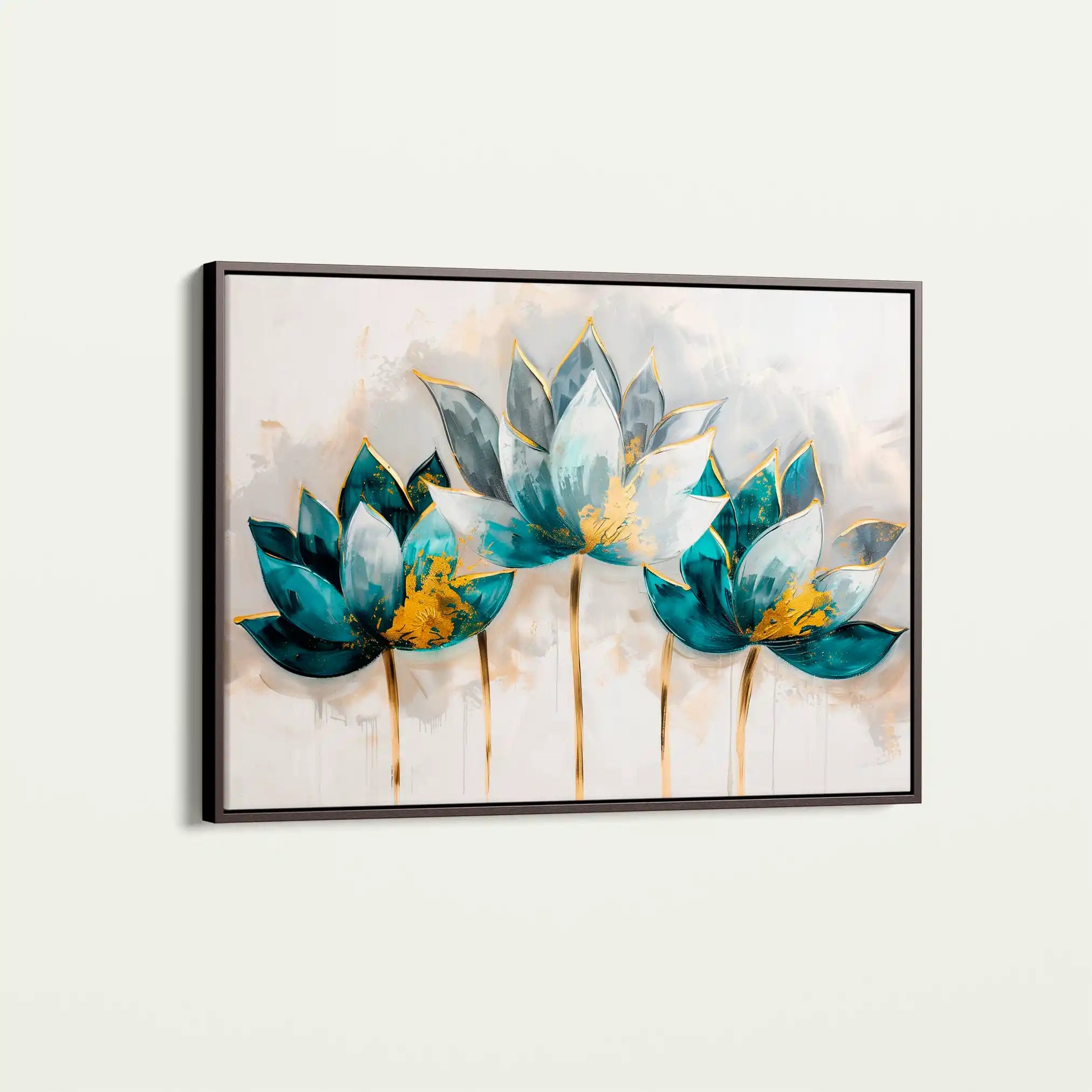 Floral 435 Canvas Art 60 x 40 cm / Black