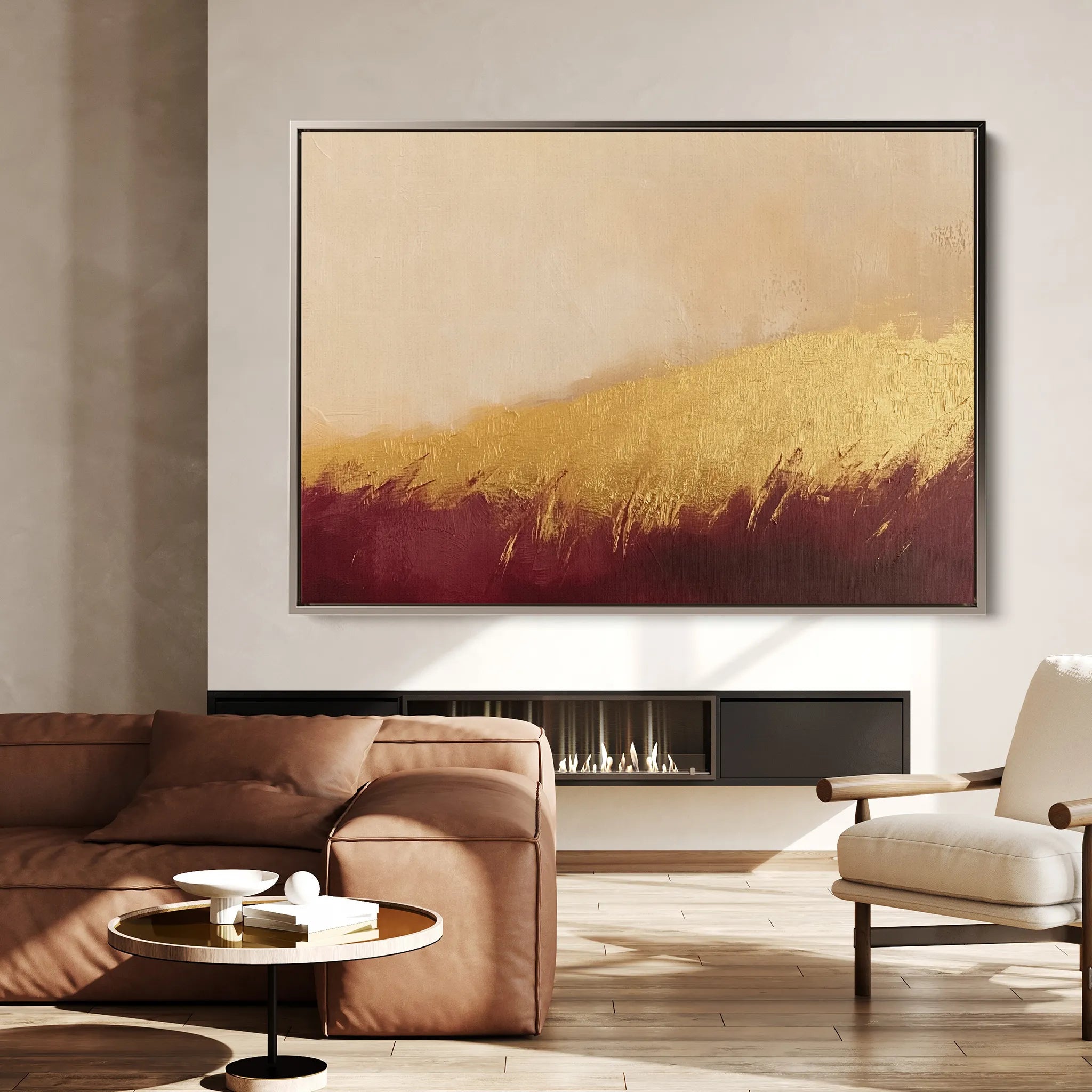 Abstract 436 Canvas Art 18" x 24" / 45 x 60 cm / Black