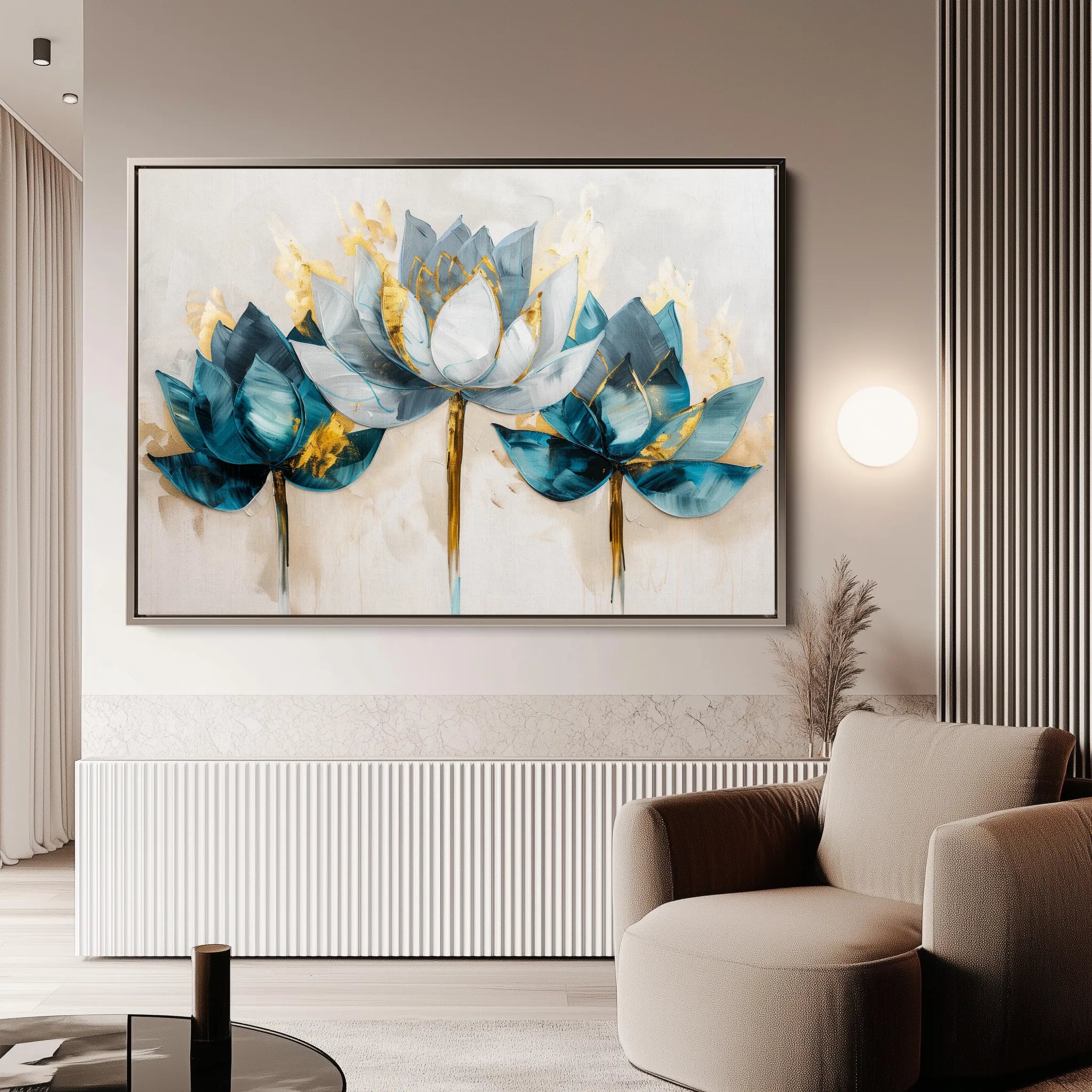 Floral 436 Canvas Art 18" x 24" / 45 x 60 cm / Black