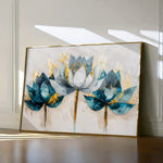 Floral 436 Canvas Art 18" x 24" / 45 x 60 cm / Black