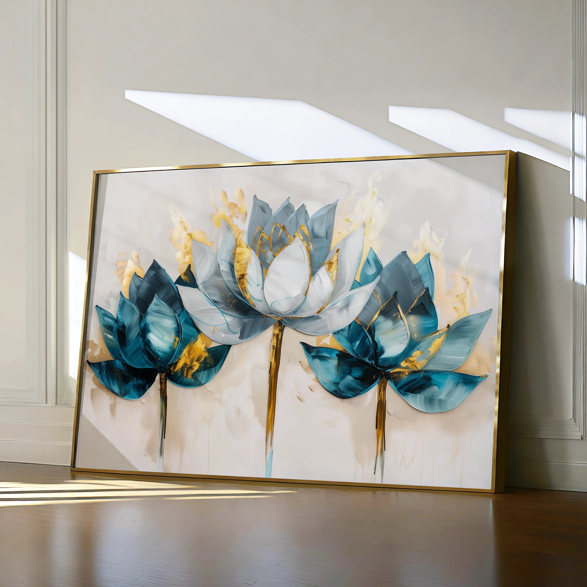 Floral 436 Canvas Art 18" x 24" / 45 x 60 cm / Black
