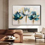 Floral 436 Canvas Art 18" x 24" / 45 x 60 cm / Black