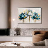 Floral 436 Canvas Art 18" x 24" / 45 x 60 cm / Black