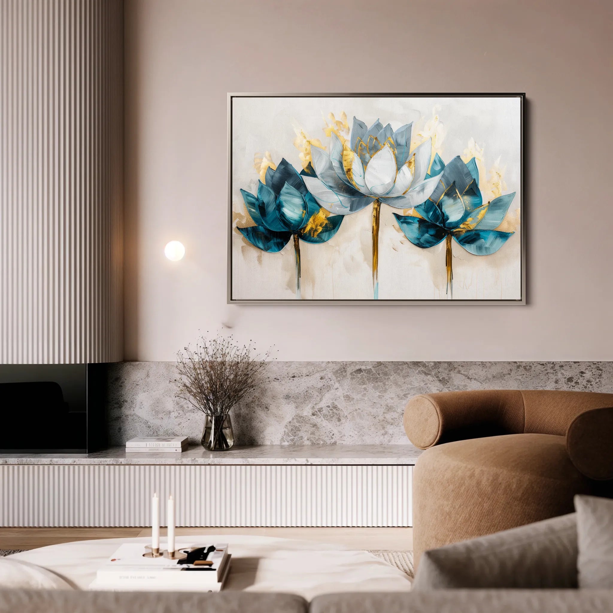 Floral 436 Canvas Art 18" x 24" / 45 x 60 cm / Black