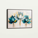 Floral 436 Canvas Art 18" x 24" / 45 x 60 cm / Black