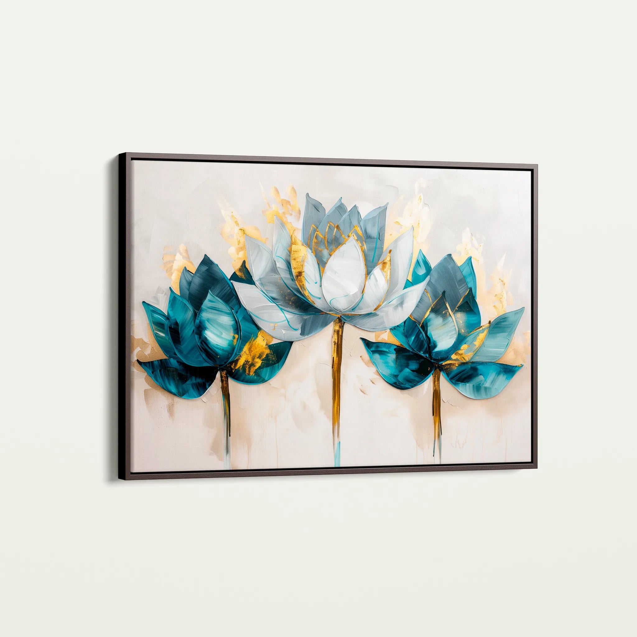 Floral 436 Canvas Art 18" x 24" / 45 x 60 cm / Black