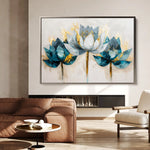 Floral 436 Canvas Art 60 x 40 cm / Black