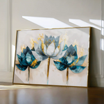 Floral 436 Canvas Art 60 x 40 cm / Black
