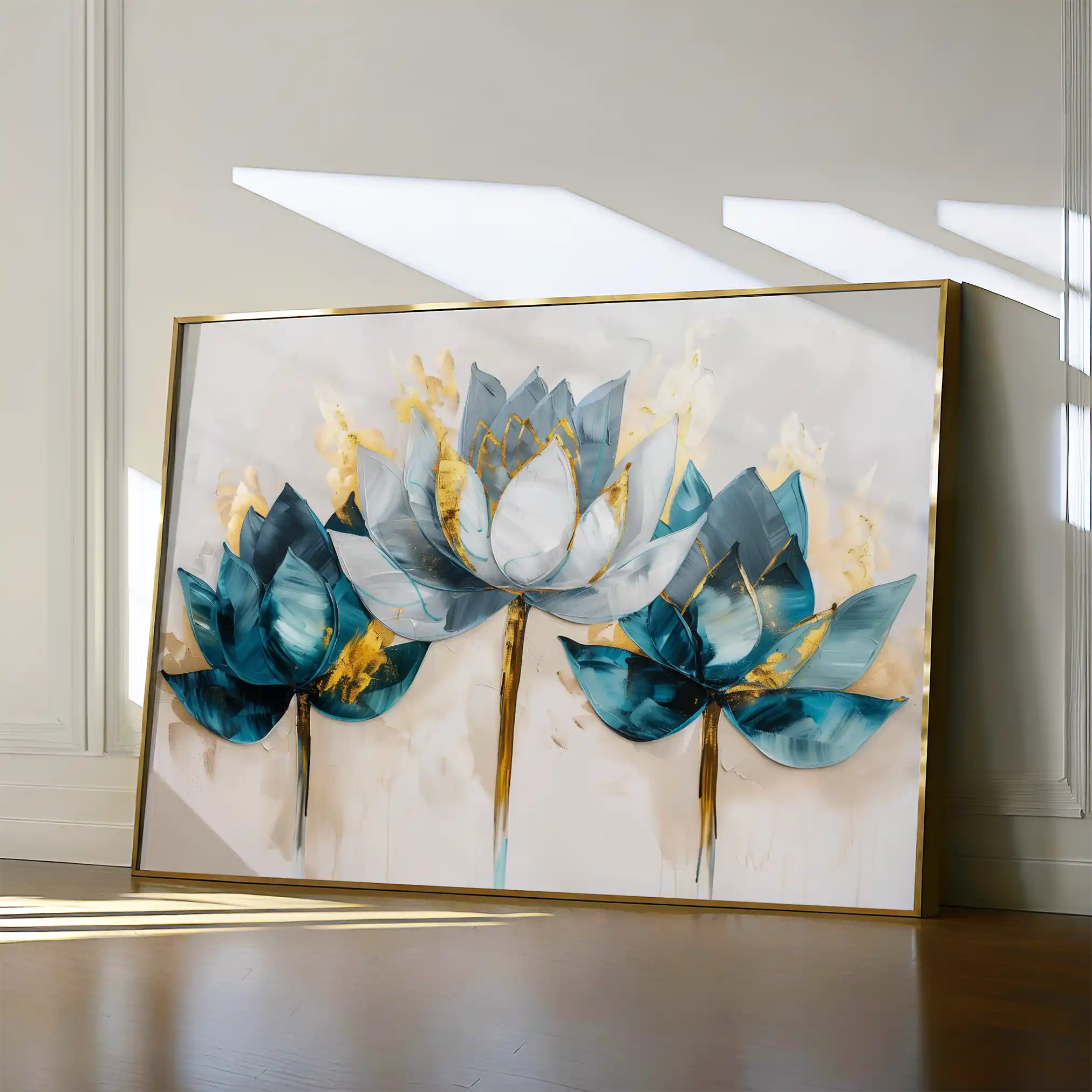 Floral 436 Canvas Art 60 x 40 cm / Black
