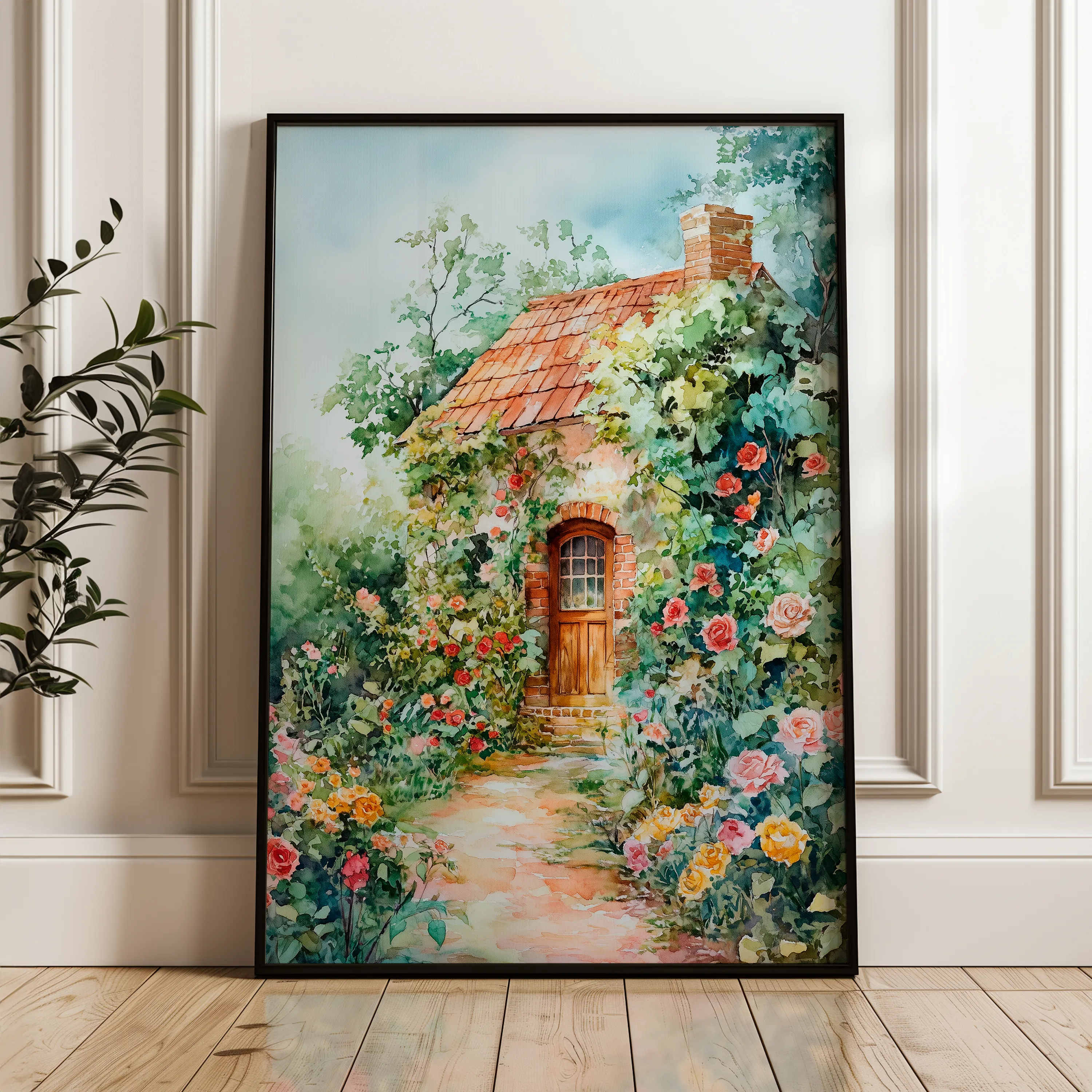 Landscape 436 Canvas Art 18" x 24" / 45 x 60 cm / Black