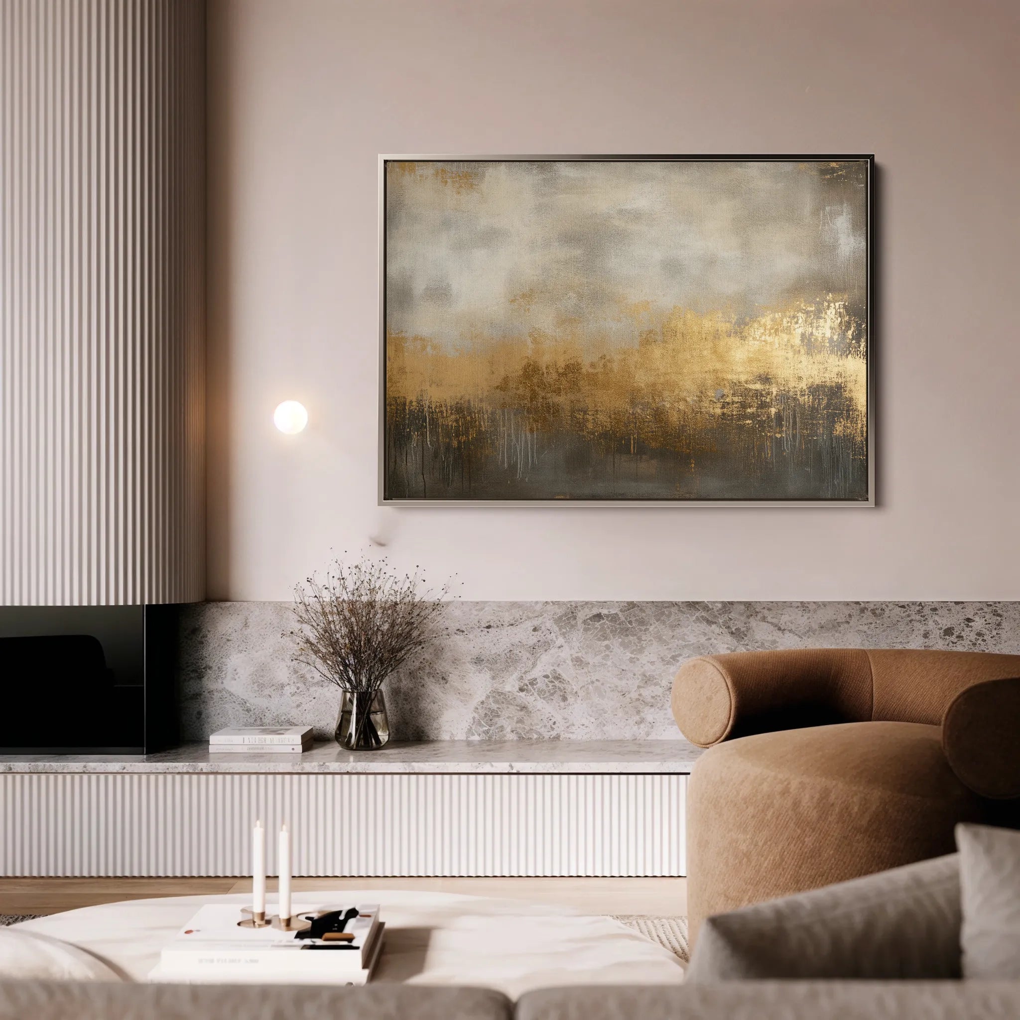 Abstract 437 Canvas Art 18" x 24" / 45 x 60 cm / Black
