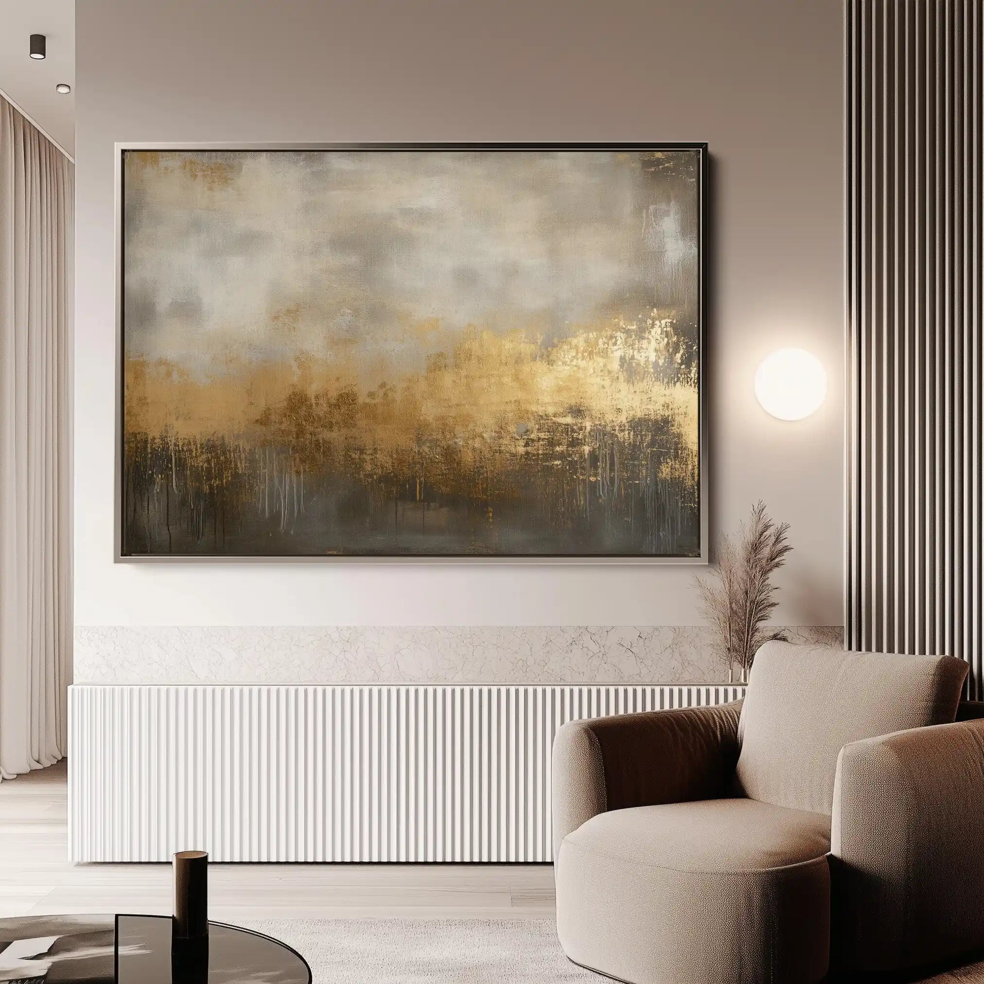 Abstract 437 Canvas Art 60 x 40 cm / Black