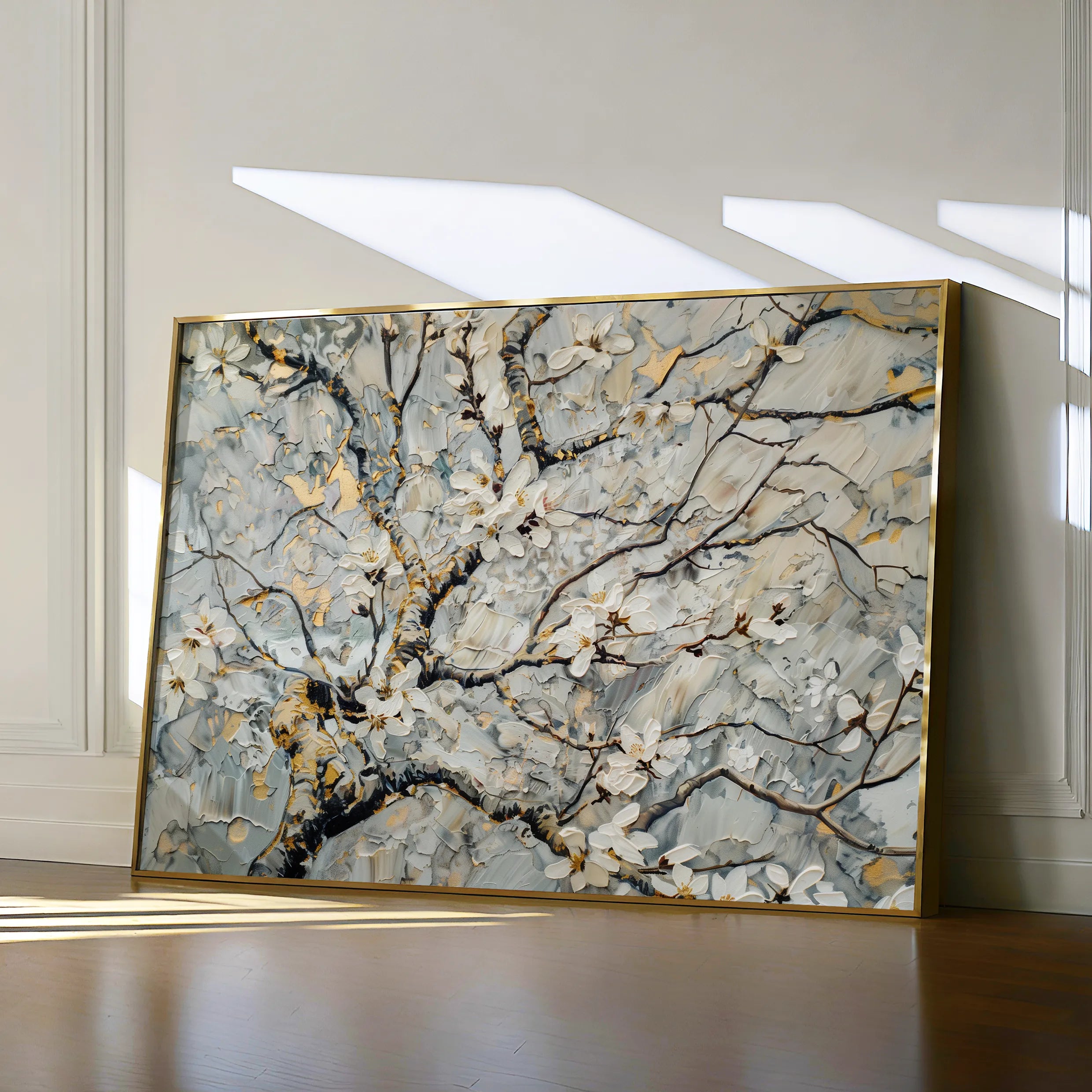Floral 437 Canvas Art 18" x 24" / 45 x 60 cm / Black