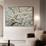 Floral 437 Canvas Art 18" x 24" / 45 x 60 cm / Black