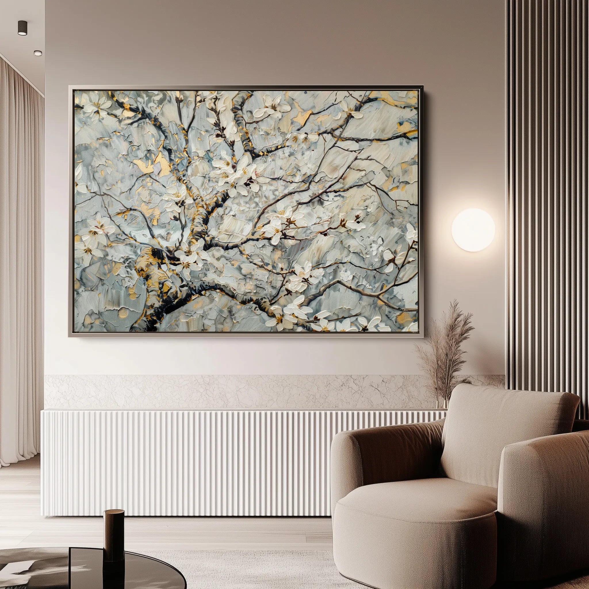 Floral 437 Canvas Art 18" x 24" / 45 x 60 cm / Black