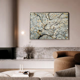 Floral 437 Canvas Art 18" x 24" / 45 x 60 cm / Black