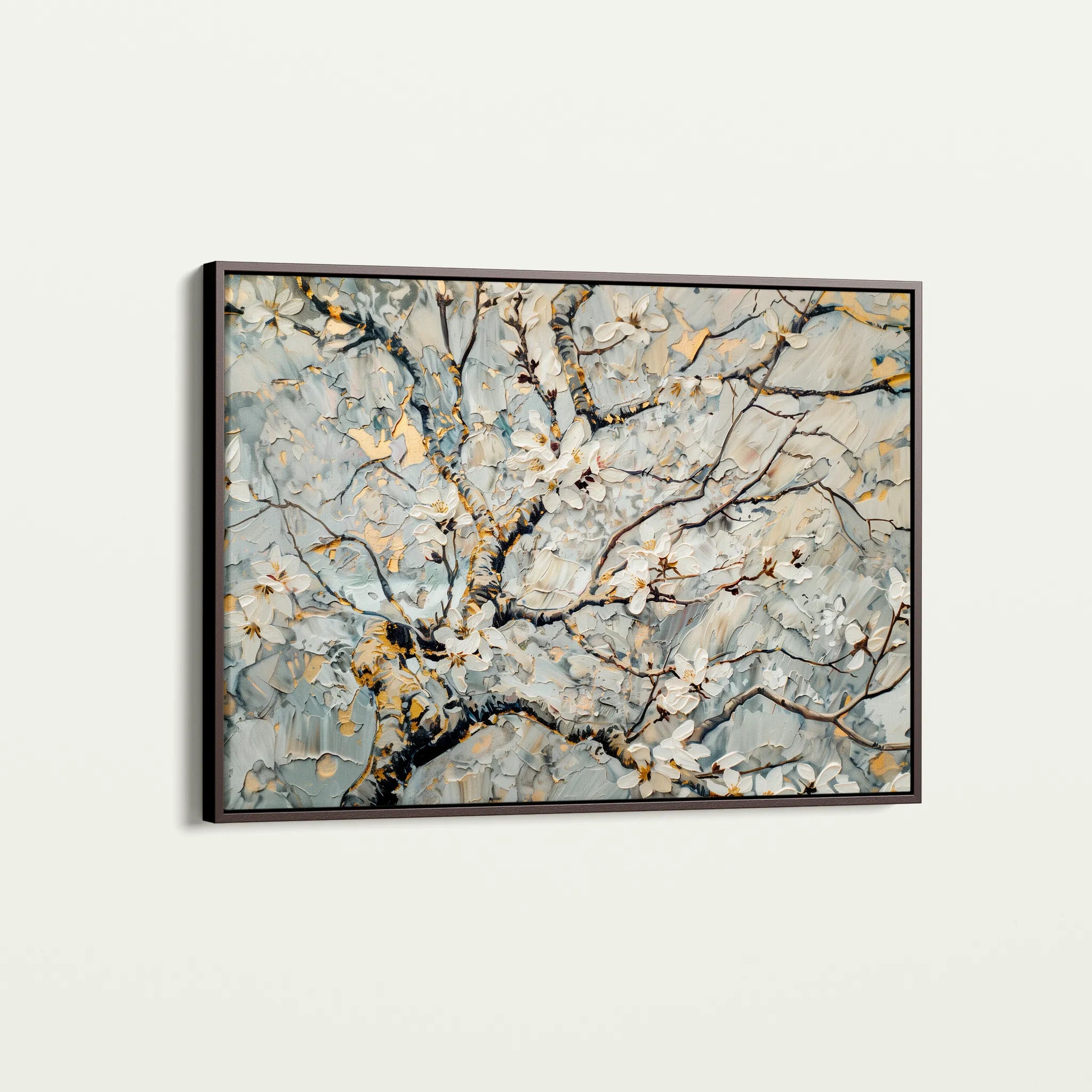 Floral 437 Canvas Art 18" x 24" / 45 x 60 cm / Black