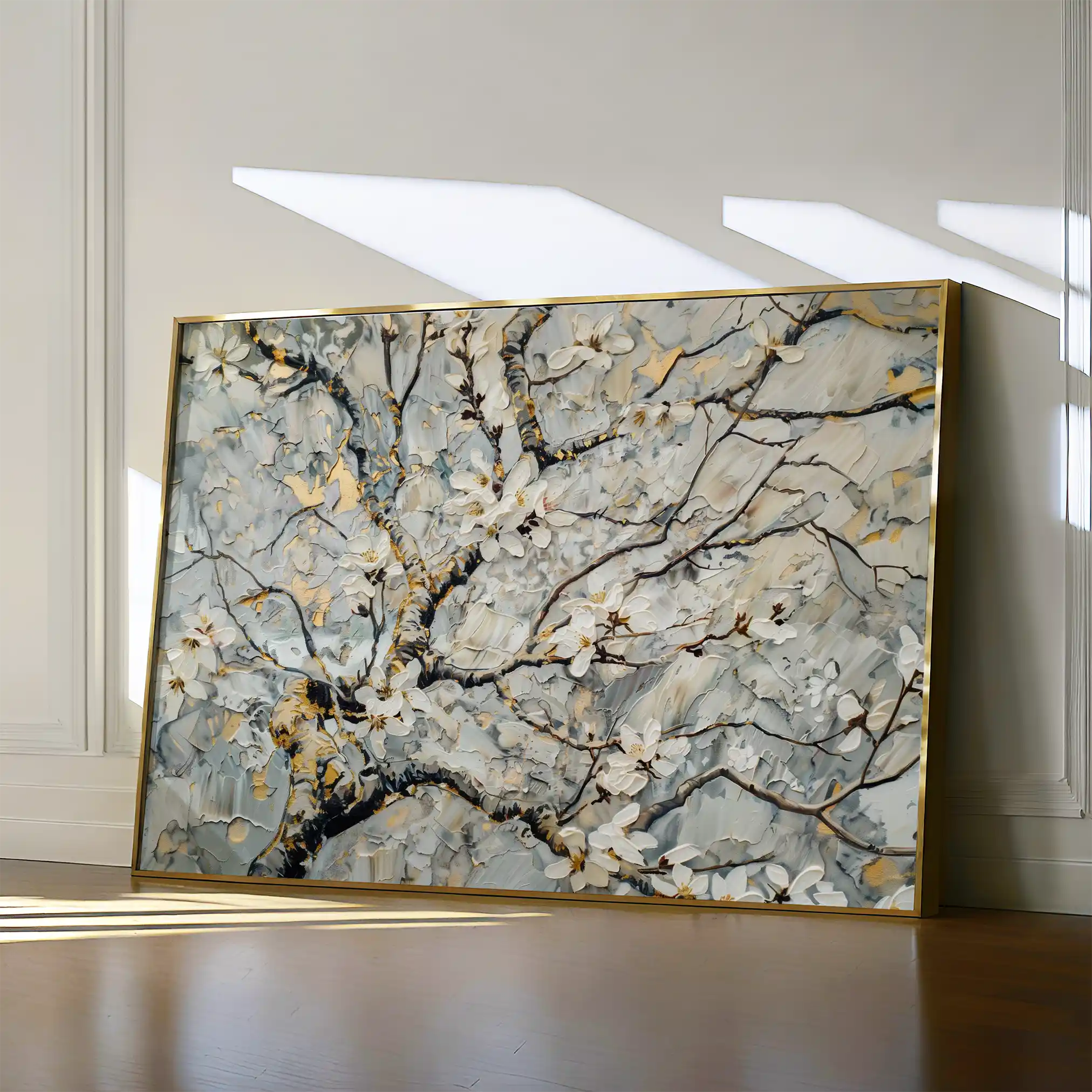 Floral 437 Canvas Art 60 x 40 cm / Black