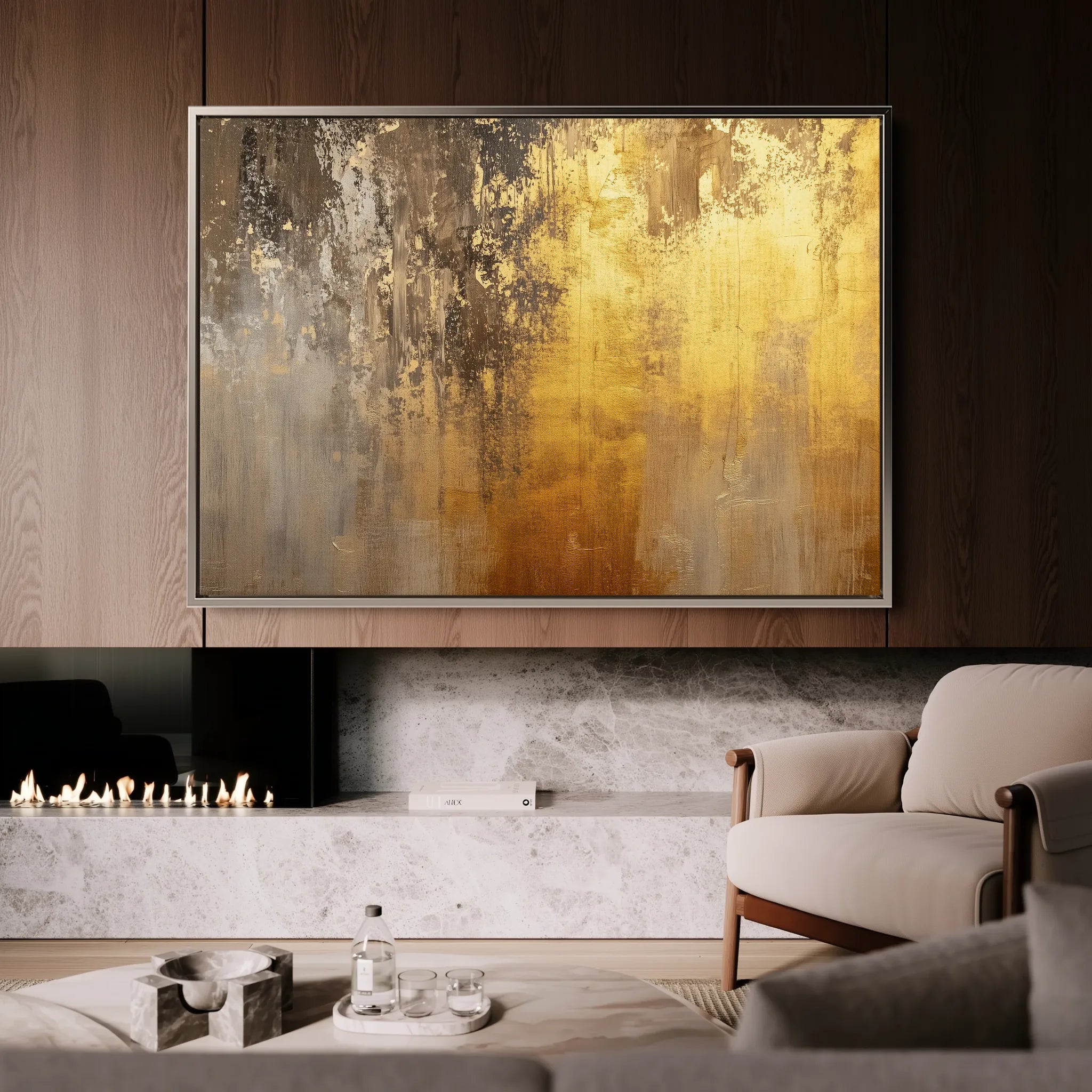 Abstract 438 Canvas Art 18" x 24" / 45 x 60 cm / Black
