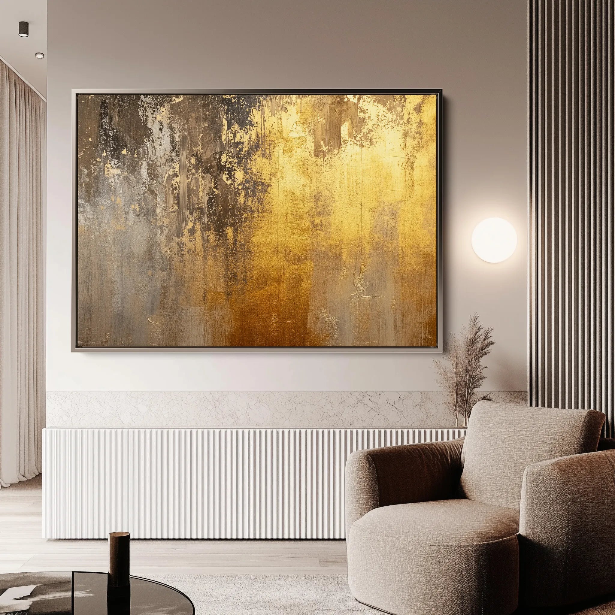 Abstract 438 Canvas Art 18" x 24" / 45 x 60 cm / Black